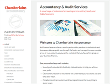 Tablet Screenshot of chamberlainsaccountancy.co.uk